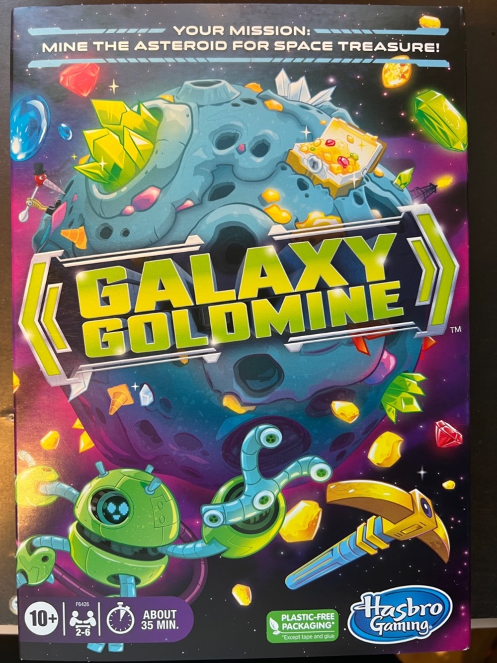 Hasbro Gaming Galaxy Goldmine Board Game - Green/Yellow/Blue Artwork